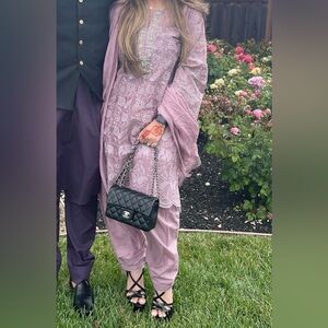 Pakistani (Zara Shahjahan) lavender 3-pc suit, shalwar kurta + dupatta